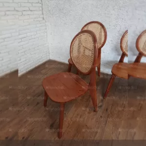 Kursi makan rotan kayu jati - Bulan - By Nusadjati