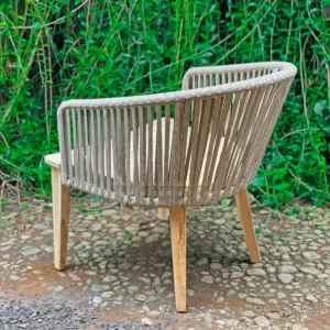 Kursi Cafe Anyaman Tali Rope, rangka kayu jati by Nusadjati