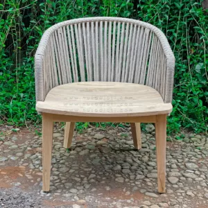 Kursi Cafe Anyaman Tali Rope, rangka kayu jati by Nusadjati