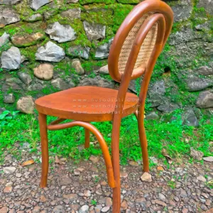 Kursi Kafe Rotan Vintage Kayu Jati