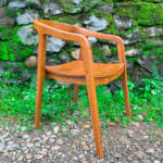 Kursi kafe Shima natural walnut
