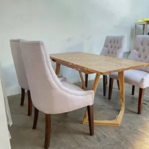 Set Meja Makan Alvin 4 Kursi