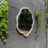 Nila - Cermin dinding aesthetic dengan frame berbentuk bulat abstrak