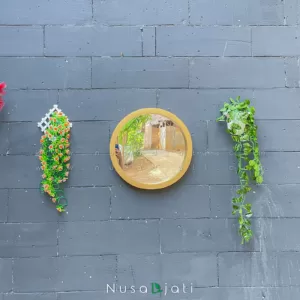 Eila - Cermin Hias Bulat Warna Gold