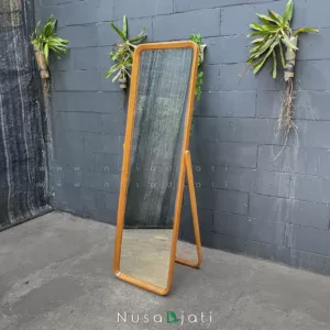 Mimi - Standing Mirror Minimalis kayu jati