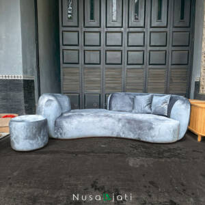Sofa Kain Bludru Minimalis Dahlia - By Nusadjati