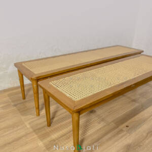 Bench Kayu Anyaman Rotan Stool Bench Kayu Anyaman Rotan 001 By Nusadjati