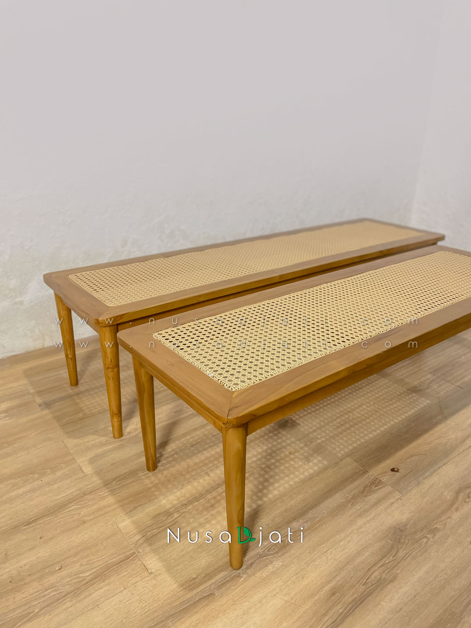 Stool Bench Kayu Anyaman Rotan 001 By Nusadjati Stool Bench Kayu Anyaman Rotan 001 By Nusadjati