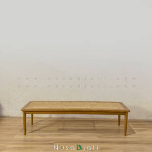 Stool Bench Kayu Anyaman Rotan 002 By Nusadjati