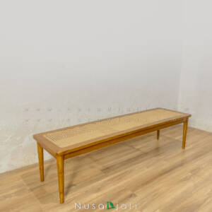 Bench Kayu Anyaman Rotan Stool Bench Kayu Anyaman Rotan 003 By Nusadjati