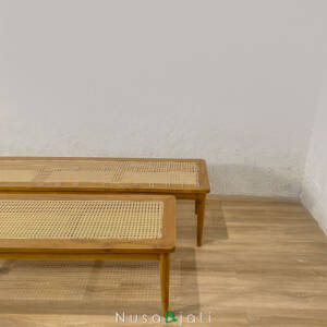 Bench Kayu Anyaman Rotan Stool Bench Kayu Anyaman Rotan 005 By Nusadjati