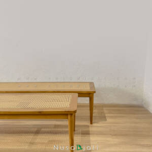 Bench Kayu Anyaman Rotan Stool Bench Kayu Anyaman Rotan 006 By Nusadjati