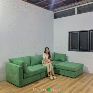 Sofa Minimalis Sudut Rivoli Hijau