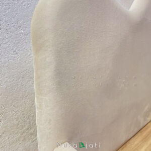 Bed Frame Minimalis Heart Shape Cream Korean Style