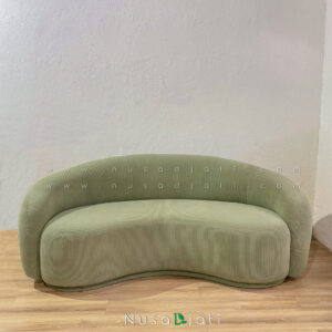 Model Sofa Terbaru 2026 Kacang Kain Hijau Salur - Nusadjati Furniture