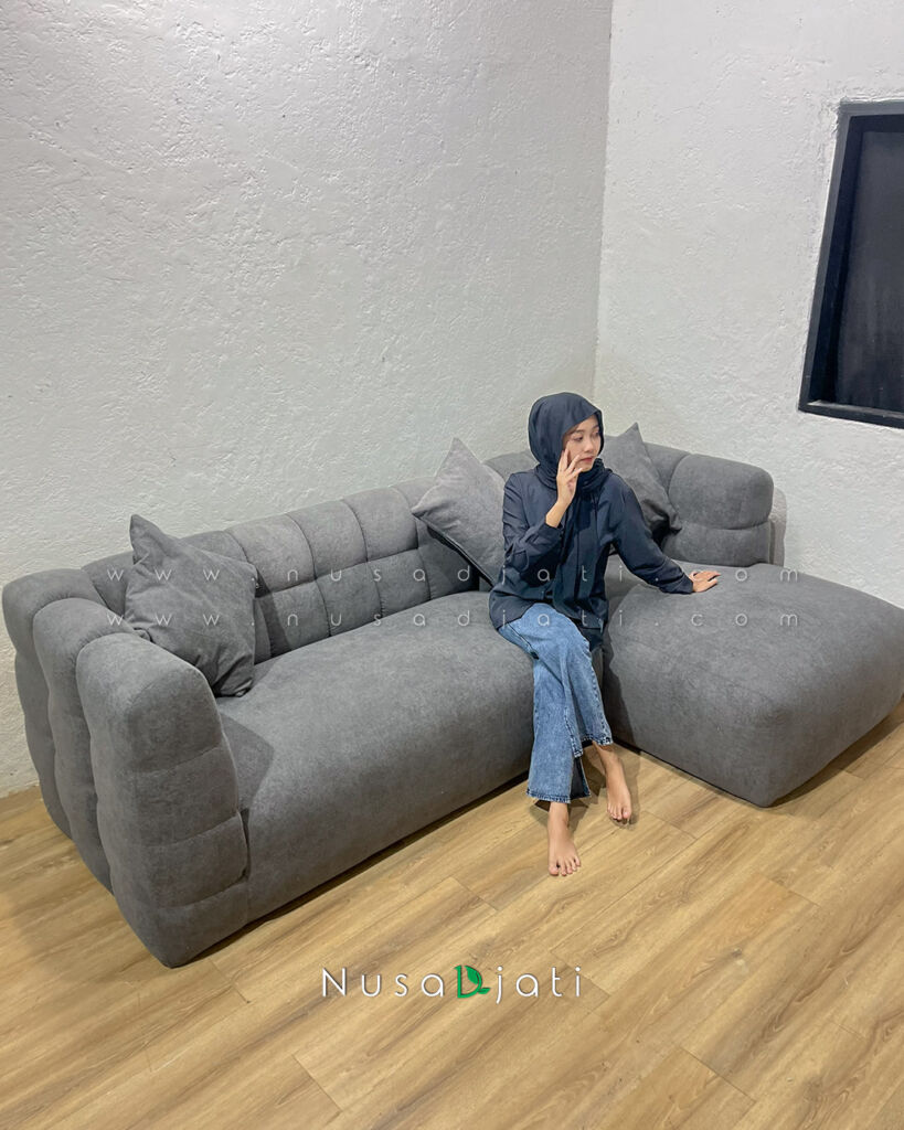 Sofa Ruang Tamu Kecil Milo Letter L