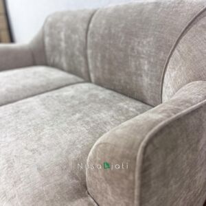 Sofa Scandinavian Grey Retro 2 Seater