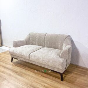Sofa Scandinavian Grey Retro 2 Seater
